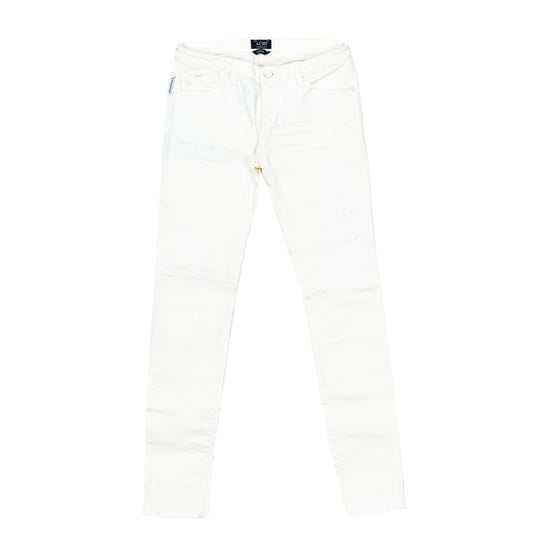 Women's long ripped and torn effect denim pants C5J06-5X