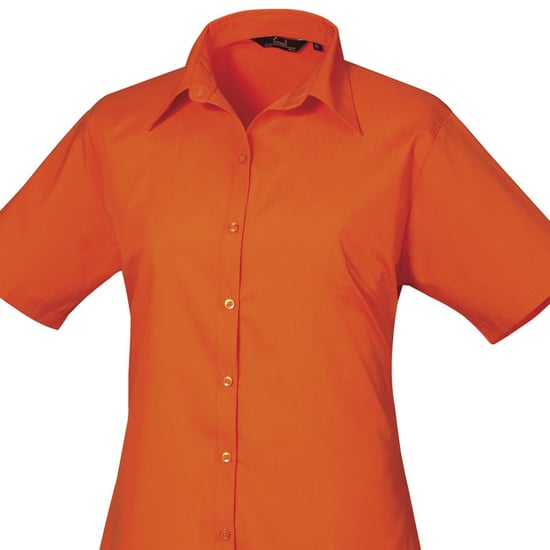 Premier Popeline blouse met korte mouwen / Gewoon werkoverhemd (Oranje) - Image 2