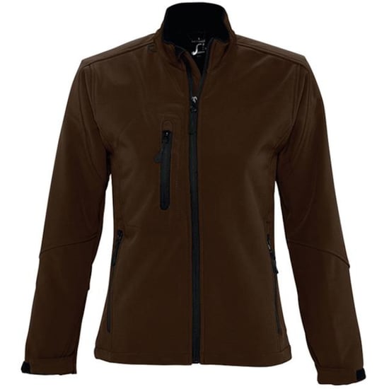 SOLS Dames/dames Roxy Soft Shell Jacket (ademend, winddicht en waterbestendig) (Donkere chocolade) - Image 1