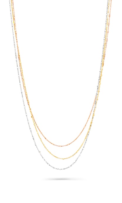 Orphelia Women's 925 Sterling Silver Necklace - Gold/Silver/Rose ZK-7204