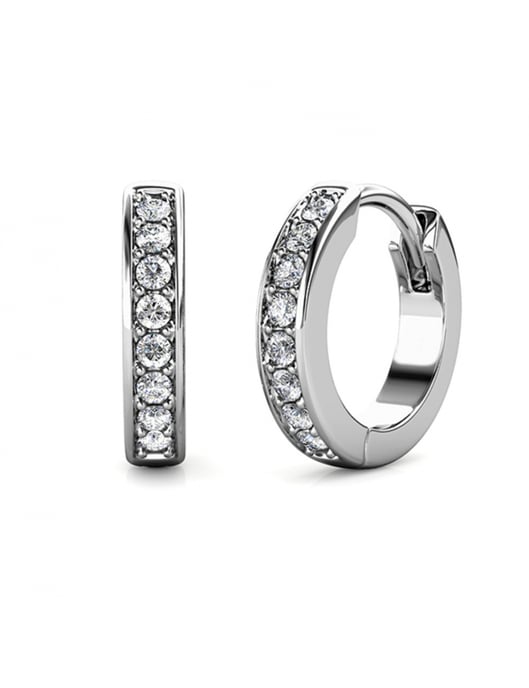 Parure et Coffret Circle Hoop - Argenté och Cristal - Image 3