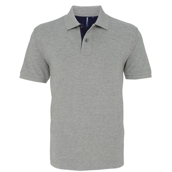 Asquith & Fox Heren Klassieke Pasvorm Contrast Poloshirt (Heide/Marine) - Image 1