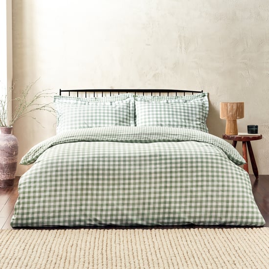 Barton Check 100% Cotton Duvet Cover Set - Image 4