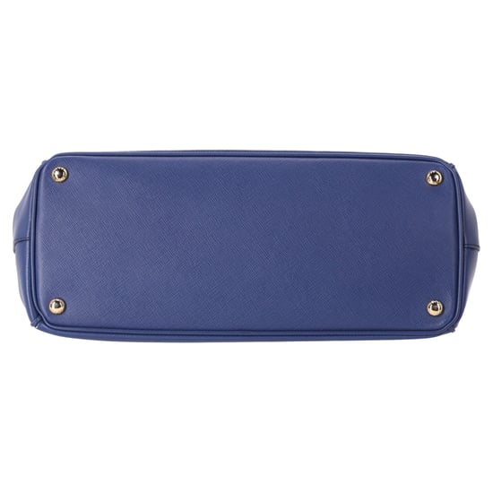 Prada Stor Galleria Handväska i Blå Saffiano Läder - Image 4