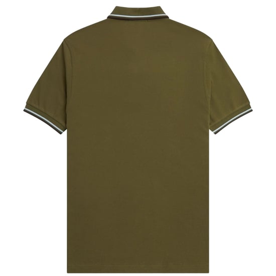 Fred Perry Brun Tvåfärgad Krage Mörkgrön Polotröja - Image 2