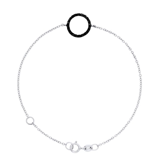 DIADEMA - Bracelet - White Gold - Diamonds - Black