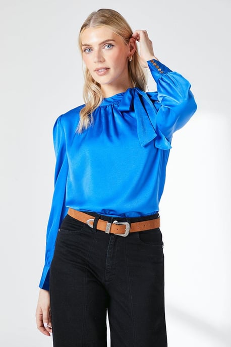 Satin Pussybow Top - Image 1