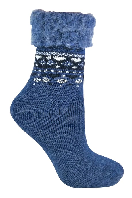 Sock Snob - Ladies Turn Over Top Warm Thermal Winter Nordic Bed Socks - Image 1