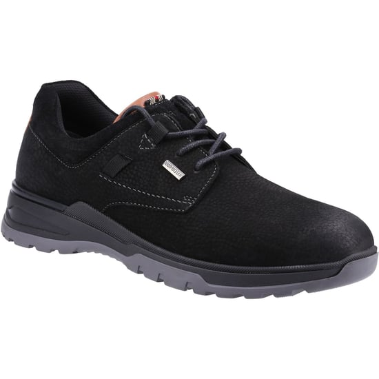 Hush Puppies Pele Leather Men's Black Nubuck Lace-Up Shoes - Image 1
