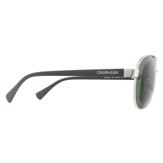 Calvin Klein Aviator Mens Silver Green Sunglasses