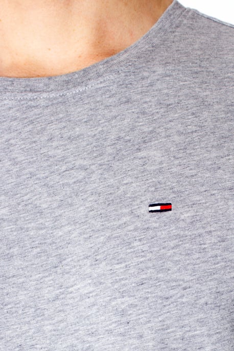Tommy Jeans Tee SS Flag Slim Fit Skjorta Grå - Image 3