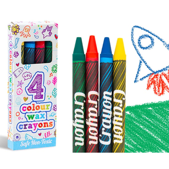 Doodle Henbrandt Safe and Non-Toxic 4 Mini Assorted Colours Children’s Wax Crayons