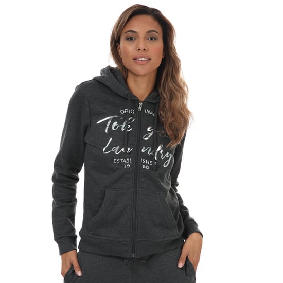 Women's Tokyo Laundry Rayne Zip Hoody in Charcoal Marl