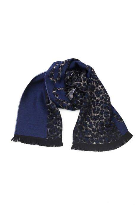 Cavalli Class Heren Blauwe Wol Sjaal - Image 3
