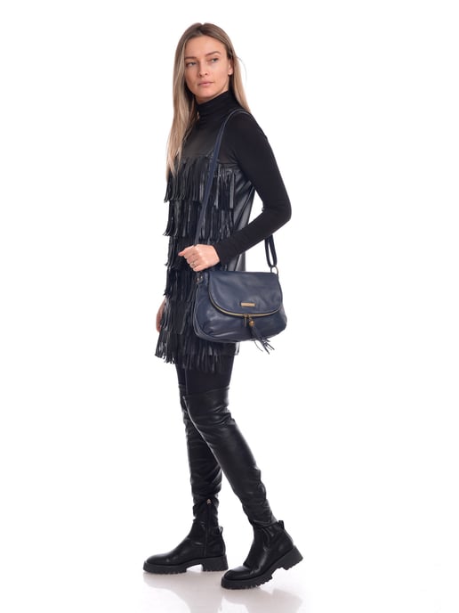 Isabella Rhea SS22 IR 2052 Blue Leather Bag - Image 5