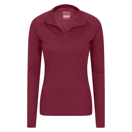 Mountain Warehouse Womens/Ladies Talus Zip Neck Long-Sleeved Thermal Top (Pink)