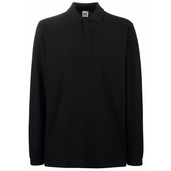 Fruit Of The Loom Mens Premium Long Sleeve Polo Shirt - Image 1