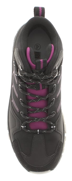 X-Hiking Womens Walking Boots Erie Lace Up black
