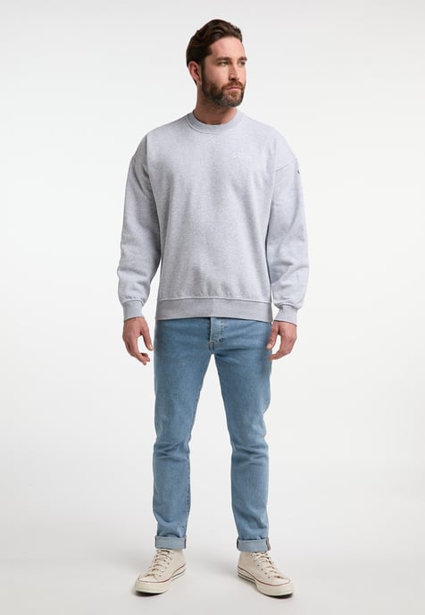 Dreimaster Sweatshirt Heren licht grijs melange - Image 4