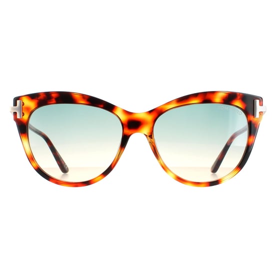 Tom Ford Cat Eye Womens Havana Green Gradient Kira FT0821