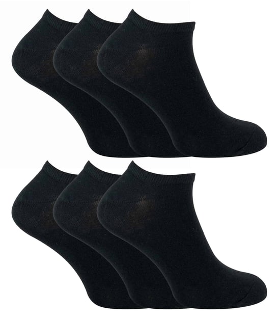 SOCK SNOB - 6 Pack Mens Cotton Low Cut Quarter Gym / Trainer Socks - Image 1