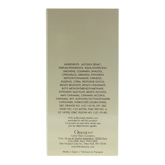 Calvin Klein Obsession Eau de Parfum 100ml