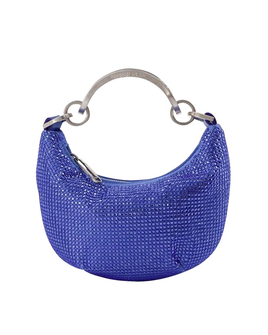 Mini Binder Clip Bag in Strass / Blue