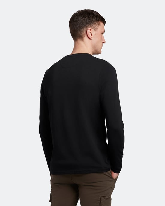 Lyle & Scott Gewoon T-shirt met lange mouwen in Zwart - Image 4