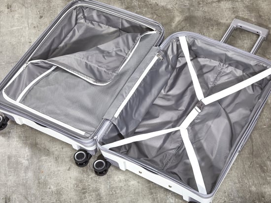 Hard Shell White Suitcase Cabin Luggage