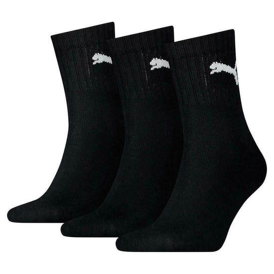 Puma Unisex Adult Lightweight Crew Socks (Pack of 3) (Black) - Image 2