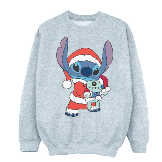 Disney Girls Lilo And Stitch Stitch Christmas Sweatshirt (Sports Grey)
