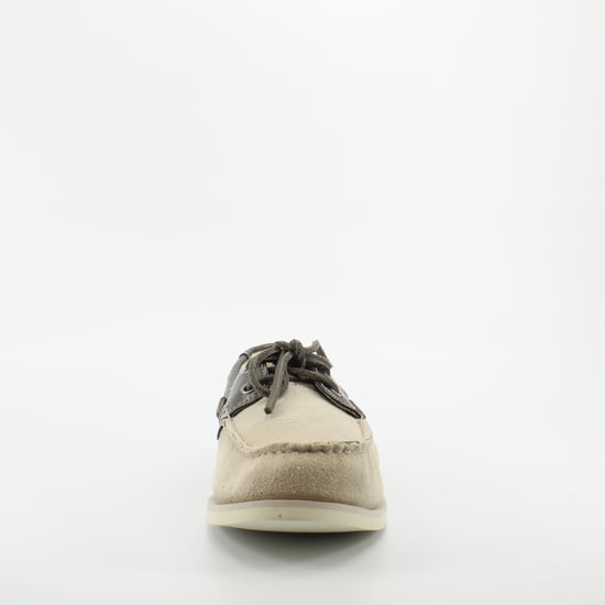 Timberland Classic Boat Shoes Off White Leather Womens Lace Up Shoes A1C2S - Image 4