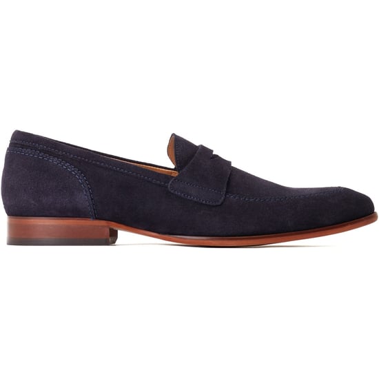 Base London Bruno Leren Heren Navy Loafers - Image 5