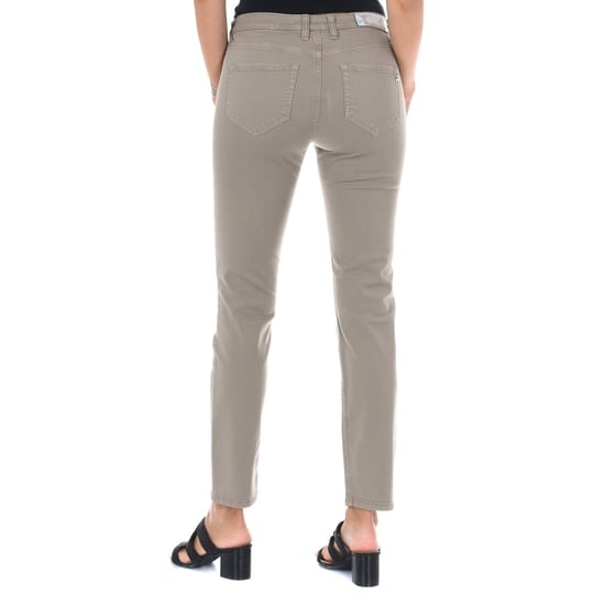 Long denim pants made of elastic fabric 10DB50255-G239 woman