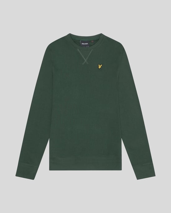 Sweatshirt med rund hals för herrar i grönt - Image 5