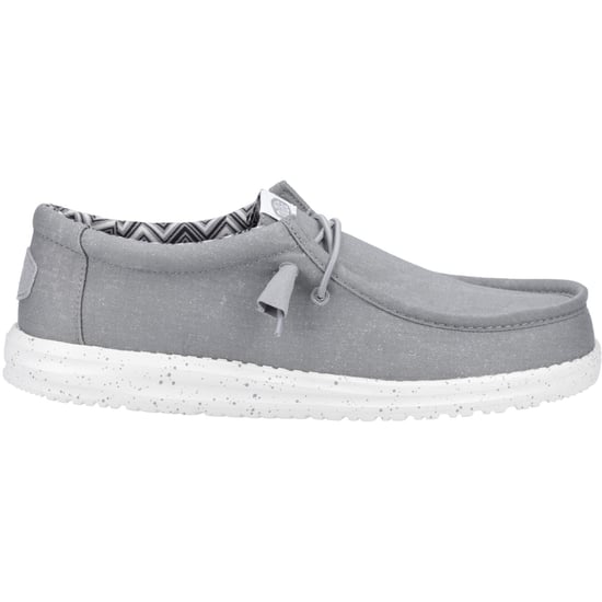 HEYDUDE Wally Canvas 100% Katoen Herenschoenen Licht Grijs - Image 5