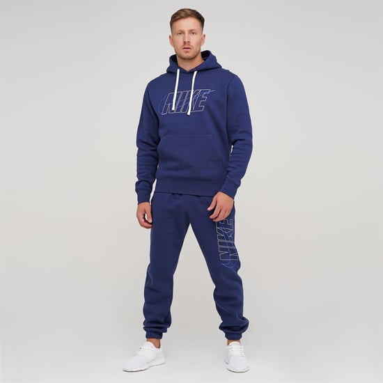 Nike Mens Club Tracksuit Set In Navy - Image 1