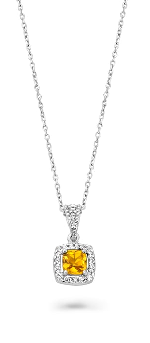 Orphelia 'Faustine' Women's 925 Sterling Silver Chain with Pendant - Silver ZH-7199/CH