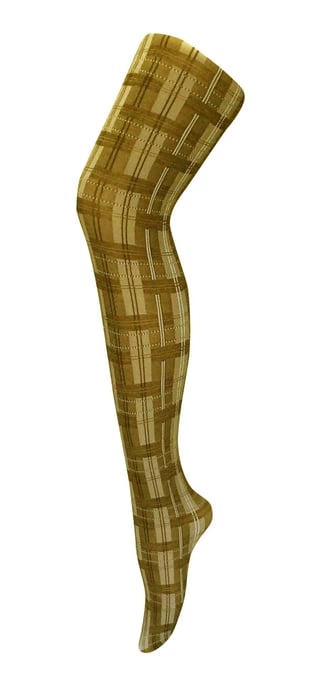 Sock Snob Dames80 denier ondoorzichtig patroon panty's - Skye Geel - Image 1