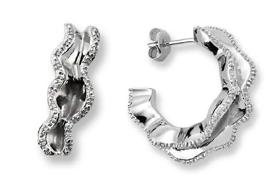 Orphelia Women's 925 Sterling Silver Hoop Earrings - Silver ZO-5792 - Image 2