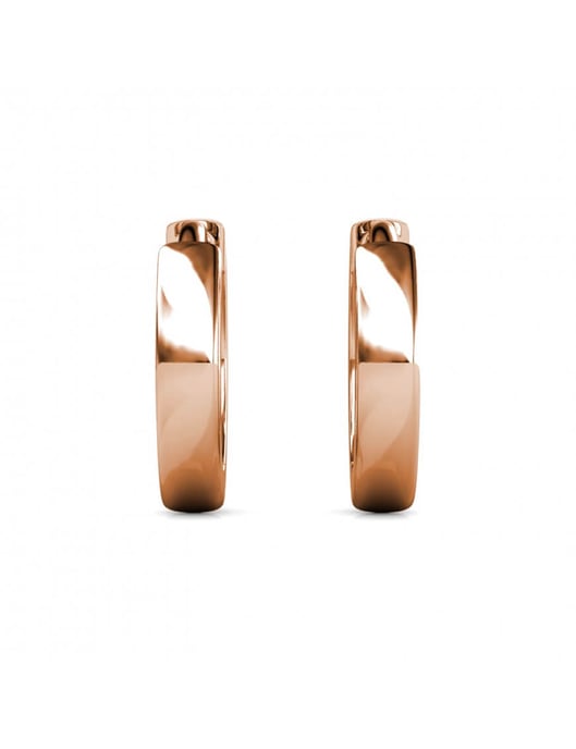 Circle Hoop Earrings - roséguld och kristall - Image 5
