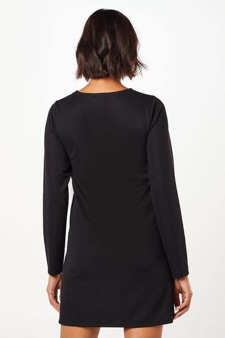 Ponte Button Pocket Dress