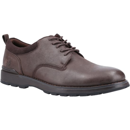 Hush Puppies Mens Dylan Leather Shoes (Brown) - Image 1