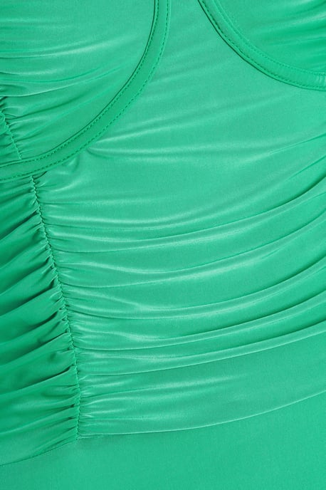 Green Ruched Bodysuit