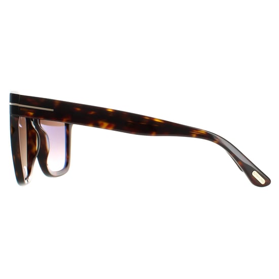 Tom Ford Square Womens Shiny Dark Havana Brown Gradient Selby FT0952