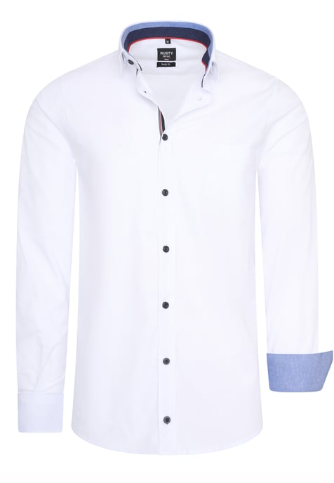 Rusty Neal Overhemden Overhemd Regular Fit White - Image 1