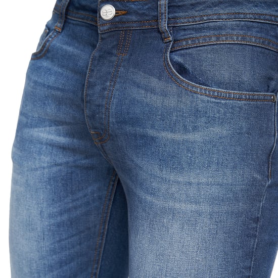 Crosshatch Mens Malcolm Slim Jeans (Stone Wash) - Image 3