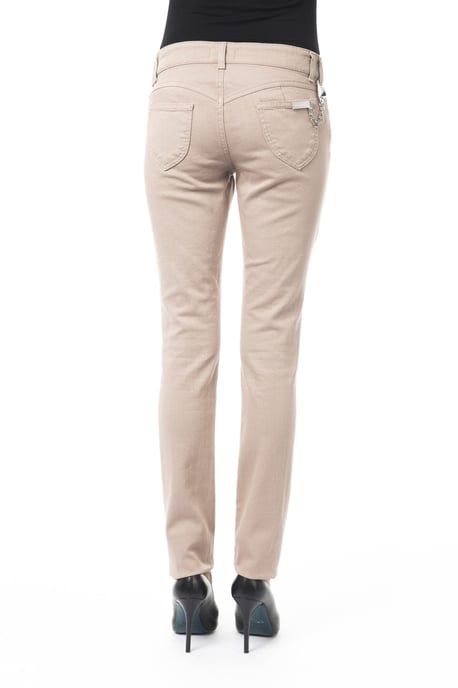 BYBLOS Women's Beige Cotton Jeans & Pant