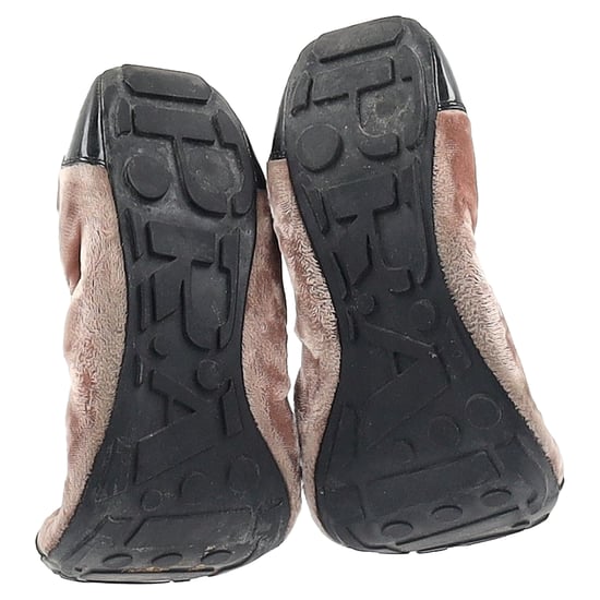 Prada Sport Patent Leather Cap Toe Ballet Flats in Brown Velvet - Image 6