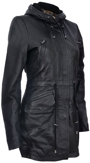 Womens Mid Length Hooded Parka Jacket-Oakengates